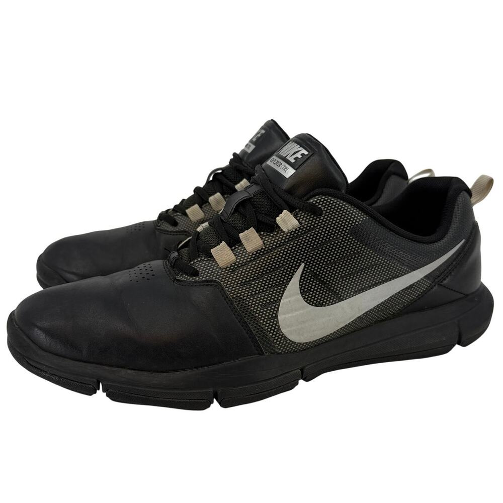 Nike Explorer CTRL Golf Shoes Mens 12 Black Leather Spikeless 704694-001